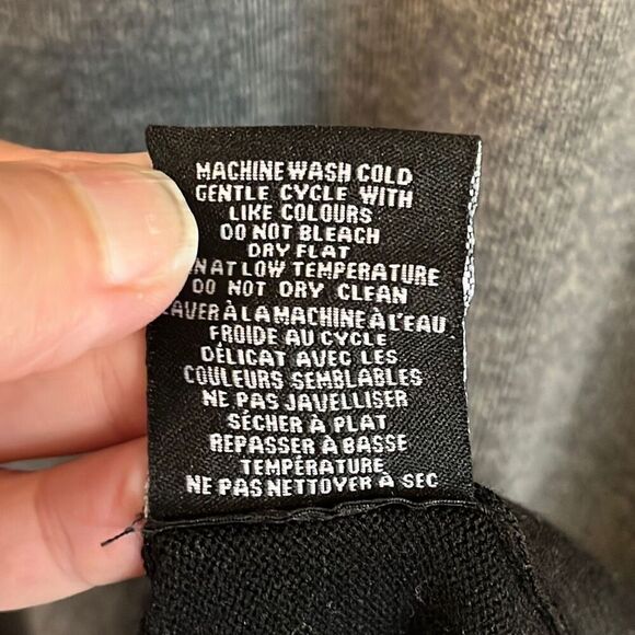 NWT Charlie Paige Gray Black Long Sleeve Sweater Dress Large - Picture 7 of 7